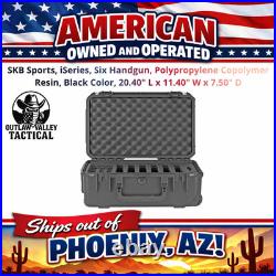 SKB Sports iSeries Six pistol case, Polypropylene Copolymer Resin, Black