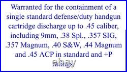 Safe Direction Ballistic Resistant Pistol Transport Case IIIA Containment