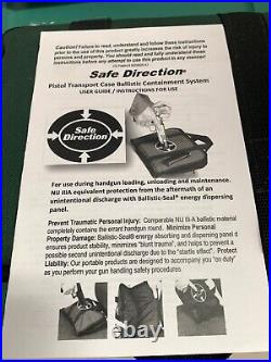Safe Direction Ballistic Resistant Pistol Transport Case Soft Kevlar Lined