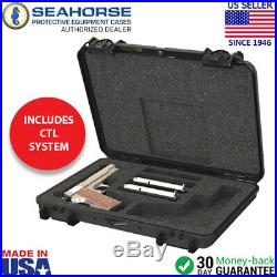 Seahorse 85FP2 Two Gun Protective Micro Hard Case with Foam (Black)