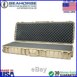 Seahorse SE-1530 Protective Hard Rifle Case with foam & Wheels (Desert Tan)