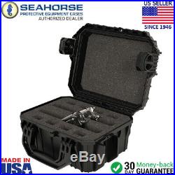 Seahorse SE 430FP2 Protective Two Gun Hard Case with Pre-formed Foam (Black)