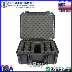 Seahorse SE 630 Quick Draw Range Case for 4 Pistol Handgun Custom Foam (Black)
