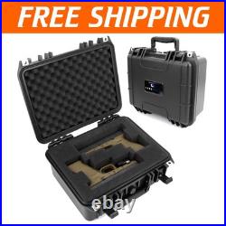 Secure Hard Shell Gun Case for 2 Handguns Waterproof, Shockproof, TSA Approved