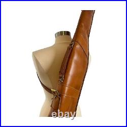 Shotgun Rifle Case Hand Made Heavy Duty SADDLE Leather Sheep Skin Lining