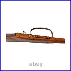 Shotgun Rifle Case Hand Made Heavy Duty SADDLE Leather Sheep Skin Lining