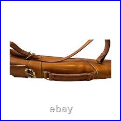 Shotgun Rifle Case Hand Made Heavy Duty SADDLE Leather Sheep Skin Lining