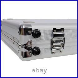 Silver New Framed Locking Gun Pistol HandGun Lock Box Hard Storage Carry Case Silver New Framed Locking Gun Pistol HandGun Lock Box Hard Storage Carry Case