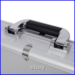 Silver New Framed Locking Gun Pistol HandGun Lock Box Hard Storage Carry Case Silver New Framed Locking Gun Pistol HandGun Lock Box Hard Storage Carry Case