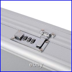 Silver New Framed Locking Gun Pistol HandGun Lock Box Hard Storage Carry Case Silver New Framed Locking Gun Pistol HandGun Lock Box Hard Storage Carry Case
