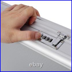 Silver New Framed Locking Gun Pistol HandGun Lock Box Hard Storage Carry Case Silver New Framed Locking Gun Pistol HandGun Lock Box Hard Storage Carry Case