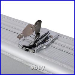 Silver New Framed Locking Gun Pistol HandGun Lock Box Hard Storage Carry Case Silver New Framed Locking Gun Pistol HandGun Lock Box Hard Storage Carry Case