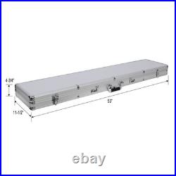 Silver New Framed Locking Gun Pistol HandGun Lock Box Hard Storage Carry Case Silver New Framed Locking Gun Pistol HandGun Lock Box Hard Storage Carry Case