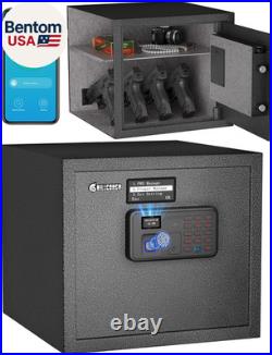 Smart Gun Safe for Multiple Pistols Automatic Lock Safe Box with LCD Display/V