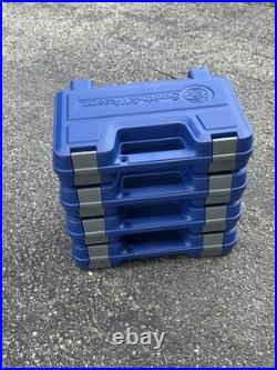 Smith & Wesson M&P 45 series OEM Blue Case With Lock Keys Lot Of 4! All 4
