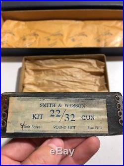 Smith & Wesson S&W Blue 22/32 Kit Gun Factory 2 Piece Box Lot Empty Original Vtg