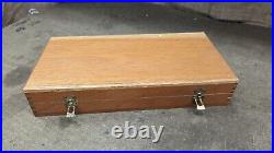 Smith & Wesson S&W style wood presentation case, hardwood, foam interior