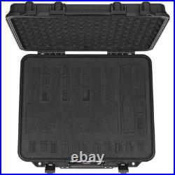 Spacious 6 Pistol Hard Case, Waterproof & Dustproof with Pre-Cut Lining