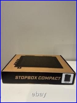 StopBox Compact Handgun Safe Case, with Lock, Rustic Flag Edition, Made in USA
