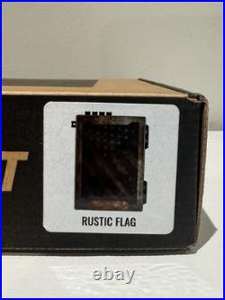 StopBox Compact Handgun Safe Case, with Lock, Rustic Flag Edition, Made in USA