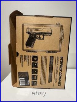 StopBox Compact Handgun Safe Case, with Lock, Rustic Flag Edition, Made in USA