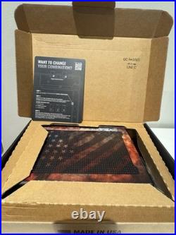 StopBox Compact Handgun Safe Case, with Lock, Rustic Flag Edition, Made in USA