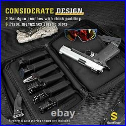 Sunfiner Master Series Soft Pistol Case for Handgun Double Scoped Premium Ran