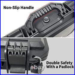 Sutekus Hard Gun Case Pistol Case Durable Handgun Case Lockable Pistol Carryi