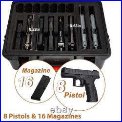 TIGERKING Pistol Case for Multi Handguns Waterproof Hard Shell Handgun Case