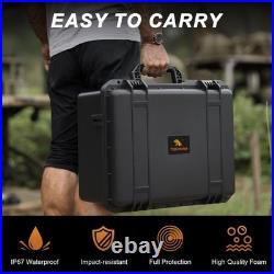TIGERKING Pistol Case for Multi Handguns Waterproof Hard Shell Handgun Case