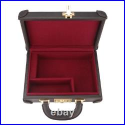TOURBON Real Leather Gun Case Lockable Pistol Revolver Storage Box Hard Carrier