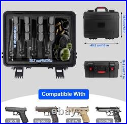 TSA Approved Gun Case Lockable for 1-4 Pistols, Waterproof Pistol Carrying Case