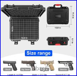 TSA Approved Gun Case Lockable for 1-4 Pistols, Waterproof Pistol Carrying Case