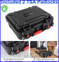 TSA Approved Gun Case Lockable for 1-4 Pistols, Waterproof Pistol Carrying Case