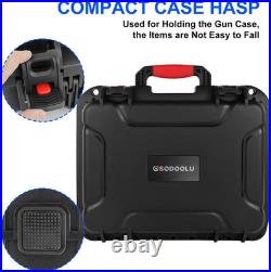 TSA Approved Gun Case Lockable for 1-4 Pistols, Waterproof Pistol Carrying Case