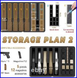 TSA Approved Gun Case for 7 Handguns, Lockable Hard Pistol Case with Pre-Cut Foa TSA Approved Gun Case for 7 Handguns, Lockable Hard Pistol Case with Pre-Cut Foa