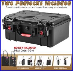TSA Approved Gun Case for 7 Handguns, Lockable Hard Pistol Case with Pre-Cut Foa TSA Approved Gun Case for 7 Handguns, Lockable Hard Pistol Case with Pre-Cut Foa