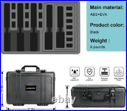 TSA Approved Gun Case for Pistol Holds 5 Handguns & 16 Magazines Air Travel H
