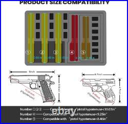 TSA Approved Gun Case for Pistol Holds 5 Handguns & 16 Magazines Air Travel H