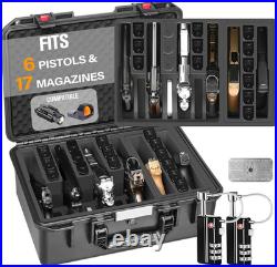 TSA Approved Gun Case for Pistol Holds Multiple Handguns Case Air Travel Har