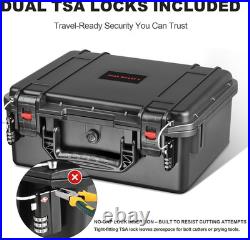 TSA Approved Gun Case for Pistol Holds Multiple Handguns Case Air Travel Har