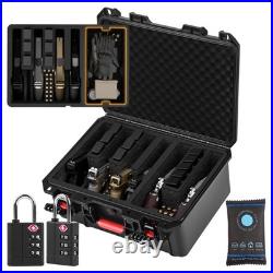 TSA Approved Hard Shell Gun Case for Multiple Handguns Waterproof, Dustproof