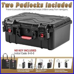 TSA Approved Hard Shell Gun Case for Multiple Handguns Waterproof, Dustproof