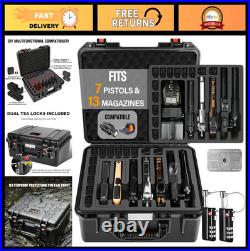 TSA Approved Hard Shell Pistol Case Waterproof Gun Case for Multiple Handguns
