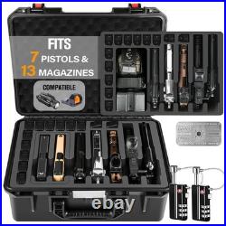 TSA Approved Hard Shell Pistol Case Waterproof Gun Case for Multiple Handguns