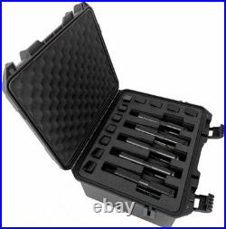 TSA Approved Pistol Case Waterproof IP68 Hard Travel Gun Storage for 5 Handgun