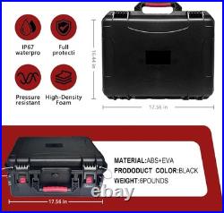 TSA Approved Pistol Case Waterproof IP68 Hard Travel Gun Storage for 5 Handgun