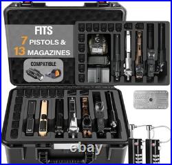 TSA Approved Pistol Case for Multiple Handguns Waterproof Hard Gun Case with P