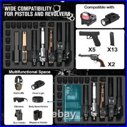 TSA Approved Pistol Case for Multiple Handguns Waterproof Hard Gun Case with P