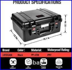 TSA Approved Pistol Case for Multiple Handguns Waterproof Hard Gun Case with P